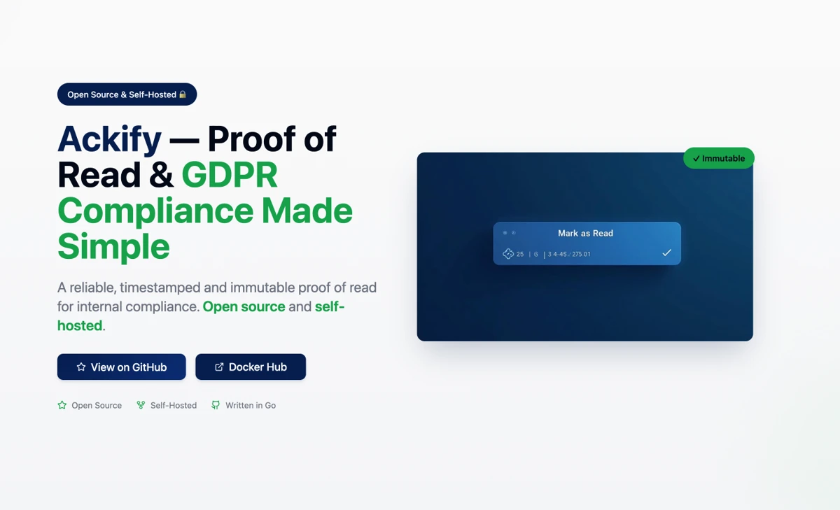 Ackify - Pour confirmer la lecture d'un document